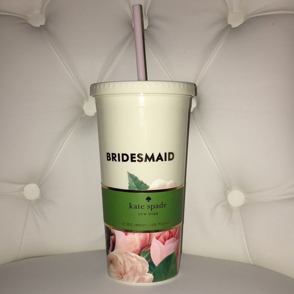 Kate Spade NWT Blush Floral insulated tumbler